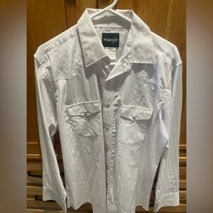 Wrangler White Dress Shirt for Men